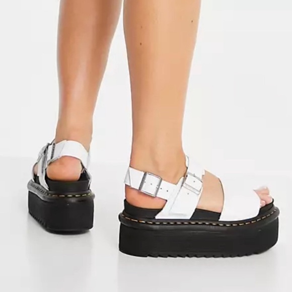 NEW DR MARTENS VOSS QUAD LEATHER PLATFORM SANDAL - Picture 5 of 14